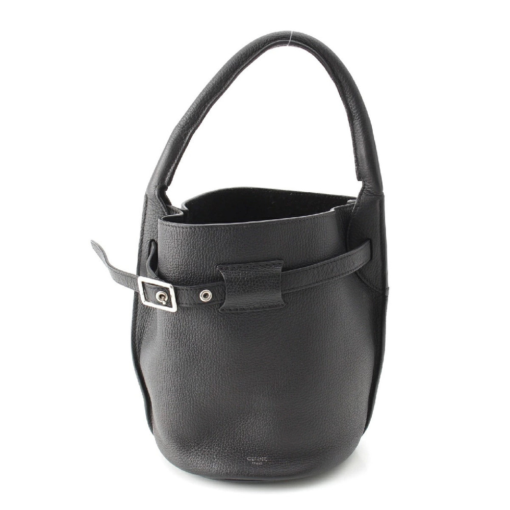 Celine Leather Big Bag Bucket Handbag Black